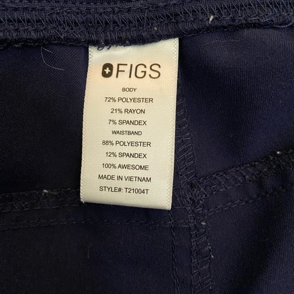 FIGS • Men’s Navy Blue Cargo Scrub Pants Adjustable Tie Hems Size XXL/T - Picture 5 of 6